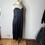 Abercrombie & Fitch Abercrombie Black Satin Camille Maxi Dress Photo 5