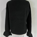 VERO MODA New Ruffle Cuff Sweater Long Sleeve V-Neck Pullover Black Photo 7