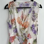 Calvin Klein  floral white Hydrangea High-Low wedding guest dinner Maxi Dress 6 Photo 5