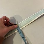 Anne Klein 90s Blue Snake Skin Genuine Leather Chunky Silver Buckle Belt Size XL Photo 6