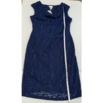 NEW Apricot Midi Dress Women 12 Navy Lace Sequin Stretch Lined Wedding Going Out Blue Photo 4