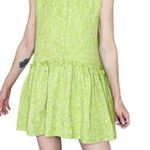 ZARA Green Textured Sleeveless Preppy Mini Dress Photo 0