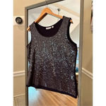 Joan Rivers ‎ Dark Purple Sequins Top Size Medium Photo 1