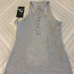 Nancy Rose Performance Heather Grey Motivation Racerback Tank Top Photo 4
