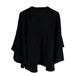 Saks 5th Avenue Saks Fifth Avenue Black 100% Cashmere Knit Shawl Cape Sweater One Size Photo 5