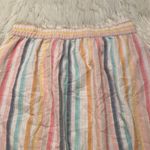 Loft  A-Line Mini Skirt Rainbow Metallic Stripes Photo 8