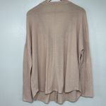 Entro Waffle Knit Embroidered Floral Beige Cardigan Sweater Size L Photo 5