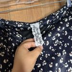 Anthropology Women’s sadie & sage Floral Print Satin mini skirt size‎ s Black Photo 2