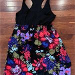 Blue Asphalt black floral racerback dress with pockets size medium Photo 2