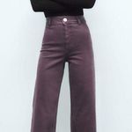 ZARA Marine Straight Jeans Purple Photo 0