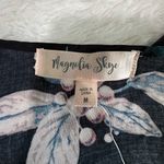 Magnolia Black Floral Mini Dress Orange Size M Photo 2