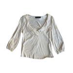 ZARA Cream Lace Trim 3/4th Sleeve Basic Photo 2