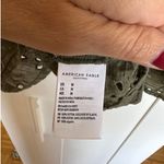 American Eagle AE Women's Olive Green 100% Cotton Eyelet Smocked Back Flowy Blouse, Size M, EUC Photo 4