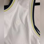 Lululemon NWT Varsity Scooped Tennis Tank Top B/C Cup White Yellow True Navy 12 Photo 8