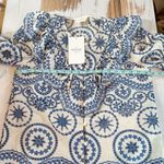 Sezane South Blouse Embroidered Floral Eyelet Blouse Summer French Blouse US 6 Photo 7