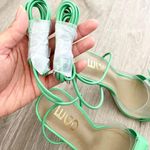 EGO NEW  green clear pointy lace up heels size 6 Photo 2