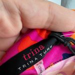 Trina Turk Floral Jersey Split Sleeve Boat Neck Dress Size XS Pink Orange NWT Photo 8