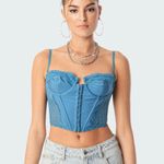 Edikted Blue Corset Top Photo 0