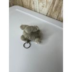 Vintage Swibco Gray Plush Elephant Head Keychain Stuffed Bag Charm Photo 2