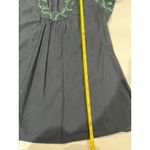 Tabitha Embroidered Tunic Top Navy Blue Green Floral Cotton Dress Size 4 Photo 5