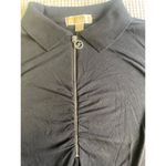 Michael Kors  Women's Black Short Sleeve Zipper front Shirt L SKU 2649 Photo 4