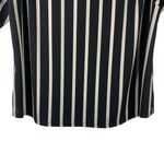 Adrianna Papell  Square Neck Top Shirt Plus Sz 1X‎ Black Tan Stripes Office Work Photo 9
