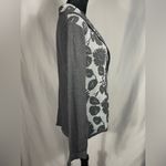 Isaac Mizrahi Live Black Gray Silver Metallic Cardigan Sweater Blazer Sz Large Photo 3