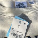 Marvel NWT  Wakanda Forever Oversized Graphic Sweatshirt Cream Size LARGE Photo 2