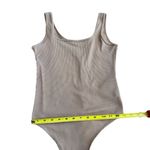 Abercrombie & Fitch L 90’s Seamless Ribbed Bodysuit Tan Square Neck Minimalist Photo 6