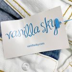 Vanilla Sky Denim Shorts Womens Medium Two Tone Distressed Grunge Rocker Beach Blue Photo 11