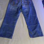 Paris Blues  Juniors Distressed Cropped Wide Leg Capri Pants Size 11 Photo 9