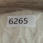 Peace Love World Sweater Cable Knit Pullover Crew Neck Warm Winter Cream XS Photo 6