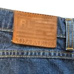 Ralph Lauren POLO Jeans Company 90s Racer Knee Denim Skirt Flag Logo, Sz 12 Photo 7
