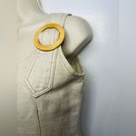 Vintage Y2K Switch USA Womens Linen Beige Fitted Dress Size 5 Buckle Accents Photo 3