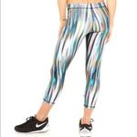 Terez Performance Leggings Watercolor Stripes Size X-Small Crop Photo 9