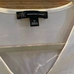 INC NWT  White Surplice Ruched Long Sleeve Tee size Medium Photo 2