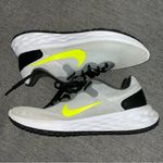 Nike White and Neon Yellow Running Shoes Photo 5