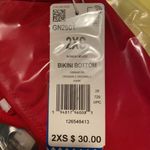 Adidas Red Classic Hipster 3-Stripes Bikini Bottom Photo 6