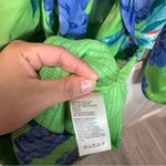 Free People  Mini Dress Cassie Dress Lime Blue Size S Summer Dress Photo 8