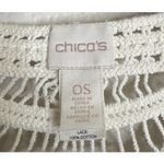 Chico's  Womens One Size Tropical Floral Kimono Top Lace Back Silk Blend Beach Photo 2