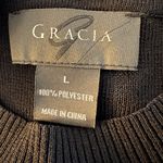 Gracia  Black Top with Ruffled Sleeves NWOT Photo 3