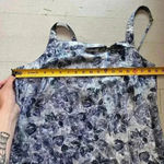 Blue Floral Slip Style Intimates Dress With Adjustable Straps And Lace On Bottom Size L Photo 5