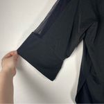 Nanette Lepore  Play Black Mesh Half Zip Hoodie Short Sleeve Hoodie size Small S Photo 5