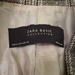 ZARA  Glen tan & brown plaid oversized blazer jacket size M Photo 6