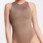 Stradivarius  Nude Beige High Neck Bodysuit Neutral Medium Seamless Body Tan Photo 0