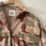 ZARA  SPR-19 Camouflage Print Button Down Jacket Top Photo 2