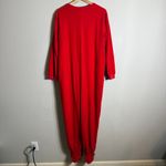 Nick & Nora Sock Monkey Footie Pajamas One Piece Jumpsuit Women's Large Red Cozy Photo 11