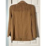 Co & Eddy Tan Zip Up Coat, Poly/Cotton/Spandex, Suede Like Shoulders/Collar, S Brown Photo 5