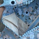 TALULAH LA MAISON  Infatuation Floral Lace Mini Dress Blue Tan Small Photo 12