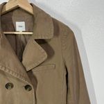 Gap  Double Breasted Lined Parka Coat Womens‎ Medium Beige Cotton Preppy Classic Photo 5